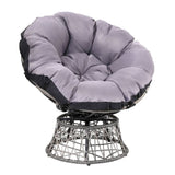 darrahopens Furniture > Bar Stools & Chairs Gardeon Outdoor Papasan Chairs Lounge Setting Patio Furniture Wicker Grey