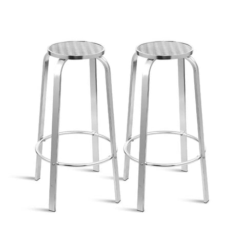 darrahopens Furniture > Bar Stools & Chairs Gardeon Set of 2 Outdoor Bar Stools Patio Furniture Indoor Bistro Kitchen Aluminum