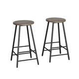 Darrahopens Furniture > Bar Stools & Chairs Home Master 2PCE Bar Stools Round Neo Industrial Designed Stylish Modern 71cm