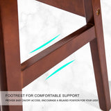 darrahopens Furniture > Bar Stools & Chairs La Bella 2 Set 65cm White Brown Wooden Bar Stool Sophia Leather