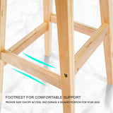 darrahopens Furniture > Bar Stools & Chairs La Bella 2 Set 65cm White Wooden Bar Stool Sophia Leather