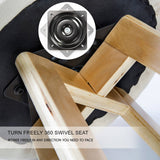 darrahopens Furniture > Bar Stools & Chairs La Bella 2 Set 72cm Beige Wooden Bar Stool Leila Fabric