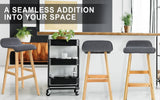 darrahopens Furniture > Bar Stools & Chairs La Bella 2 Set 74cm Grey Wooden Bar Stool Sophia Fabric