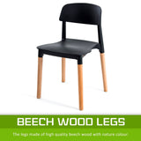 darrahopens Furniture > Bar Stools & Chairs La Bella 2 Set Black Retro Belloch Stackable Dining Cafe Chair