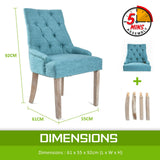 darrahopens Furniture > Bar Stools & Chairs La Bella 2 Set Blue French Provincial Dining Chair Amour Oak Leg