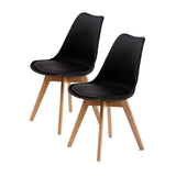 darrahopens Furniture > Bar Stools & Chairs La Bella 2 Set Blue Retro Dining Cafe Chair Padded Seat
