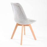 darrahopens Furniture > Bar Stools & Chairs La Bella 2 Set Grey Retro Dining Cafe Chair Padded Seat