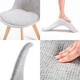 darrahopens Furniture > Bar Stools & Chairs La Bella 2 Set Grey Retro Dining Cafe Chair Padded Seat