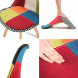 darrahopens Furniture > Bar Stools & Chairs La Bella 2 Set Multi Colour Retro Dining Cafe Chair Padded Seat
