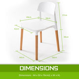 darrahopens Furniture > Bar Stools & Chairs La Bella 2 Set White Retro Belloch Stackable Dining Cafe Chair