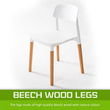 darrahopens Furniture > Bar Stools & Chairs La Bella 2 Set White Retro Belloch Stackable Dining Cafe Chair