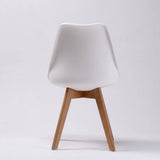 darrahopens Furniture > Bar Stools & Chairs La Bella 2 Set White Retro Dining Cafe Chair Padded Seat