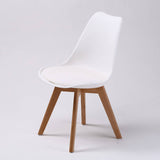 darrahopens Furniture > Bar Stools & Chairs La Bella 2 Set White Retro Dining Cafe Chair Padded Seat