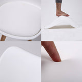 darrahopens Furniture > Bar Stools & Chairs La Bella 2 Set White Retro Dining Cafe Chair Padded Seat