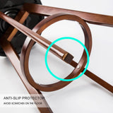 darrahopens Furniture > Bar Stools & Chairs La Bella 4 Set 72cm Black Brown Wooden Bar Stool Leila Leather
