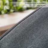 darrahopens Furniture > Bar Stools & Chairs La Bella 4 Set 74cm Grey Wooden Bar Stool Sophia Fabric
