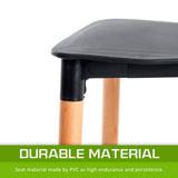 darrahopens Furniture > Bar Stools & Chairs La Bella 4 Set Black Retro Belloch Stackable Dining Cafe Chair