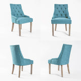 darrahopens Furniture > Bar Stools & Chairs La Bella 4 Set Blue French Provincial Dining Chair Amour Oak Leg