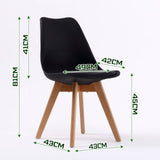 darrahopens Furniture > Bar Stools & Chairs La Bella 4 Set Blue Retro Dining Cafe Chair Padded Seat
