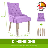 darrahopens Furniture > Bar Stools & Chairs La Bella 4 Set Violet French Provincial Dining Chair Amour Oak Leg