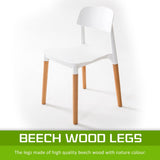 darrahopens Furniture > Bar Stools & Chairs La Bella 4 Set White Retro Belloch Stackable Dining Cafe Chair