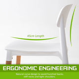 darrahopens Furniture > Bar Stools & Chairs La Bella 4 Set White Retro Belloch Stackable Dining Cafe Chair