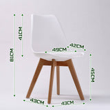 darrahopens Furniture > Bar Stools & Chairs La Bella 4 Set White Retro Dining Cafe Chair Padded Seat