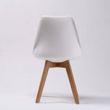 darrahopens Furniture > Bar Stools & Chairs La Bella 4 Set White Retro Dining Cafe Chair Padded Seat