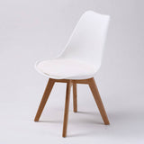 darrahopens Furniture > Bar Stools & Chairs La Bella 4 Set White Retro Dining Cafe Chair Padded Seat