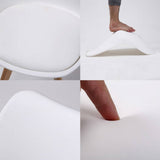 darrahopens Furniture > Bar Stools & Chairs La Bella 4 Set White Retro Dining Cafe Chair Padded Seat