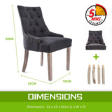 darrahopens Furniture > Bar Stools & Chairs La Bella Black (Charcoal) French Provincial Dining Chair Amour Oak Leg