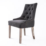 darrahopens Furniture > Bar Stools & Chairs La Bella Black (Charcoal) French Provincial Dining Chair Amour Oak Leg