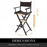 darrahopens Furniture > Bar Stools & Chairs La Bella Black Folding Tall Chair DARK HUMOR Movie Director 75cm