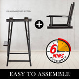 darrahopens Furniture > Bar Stools & Chairs La Bella Black Folding Tall Chair DARK HUMOR Movie Director 75cm