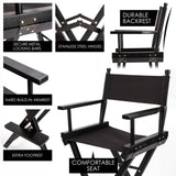 darrahopens Furniture > Bar Stools & Chairs La Bella Black Folding Tall Chair DARK HUMOR Movie Director 75cm