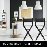 darrahopens Furniture > Bar Stools & Chairs La Bella Black Folding Tall Chair DARK HUMOR Movie Director 75cm