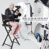 darrahopens Furniture > Bar Stools & Chairs La Bella Black Folding Tall Chair DARK HUMOR Movie Director 75cm