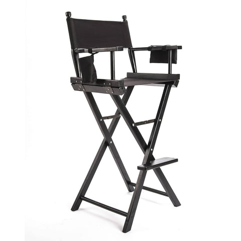 darrahopens Furniture > Bar Stools & Chairs La Bella Black Folding Tall Chair DARK HUMOR Movie Director 75cm