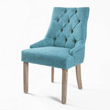 darrahopens Furniture > Bar Stools & Chairs La Bella Blue French Provincial Dining Chair Amour Oak Leg