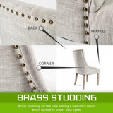 darrahopens Furniture > Bar Stools & Chairs La Bella Cream French Provincial Dining Chair Amour Oak Leg