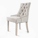 darrahopens Furniture > Bar Stools & Chairs La Bella Cream French Provincial Dining Chair Amour Oak Leg