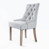 darrahopens Furniture > Bar Stools & Chairs La Bella Grey French Provincial Dining Chair Amour Oak Leg