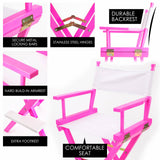 darrahopens Furniture > Bar Stools & Chairs La Bella Pink Folding Tall Chair DARK HUMOR Movie Director 75cm