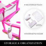 darrahopens Furniture > Bar Stools & Chairs La Bella Pink Folding Tall Chair DARK HUMOR Movie Director 75cm