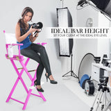 darrahopens Furniture > Bar Stools & Chairs La Bella Pink Folding Tall Chair DARK HUMOR Movie Director 75cm