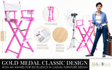 darrahopens Furniture > Bar Stools & Chairs La Bella Pink Folding Tall Chair DARK HUMOR Movie Director 75cm