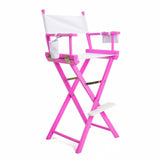 darrahopens Furniture > Bar Stools & Chairs La Bella Pink Folding Tall Chair DARK HUMOR Movie Director 75cm