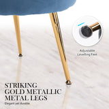 darrahopens Furniture > Bar Stools & Chairs La Bella Shell Scallop Navy Blue Armchair Lounge Chair Accent Velvet