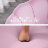 darrahopens Furniture > Bar Stools & Chairs La Bella Shell Scallop Pink Armchair Lounge Chair Accent Velvet