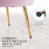 darrahopens Furniture > Bar Stools & Chairs La Bella Shell Scallop Pink Armchair Lounge Chair Accent Velvet